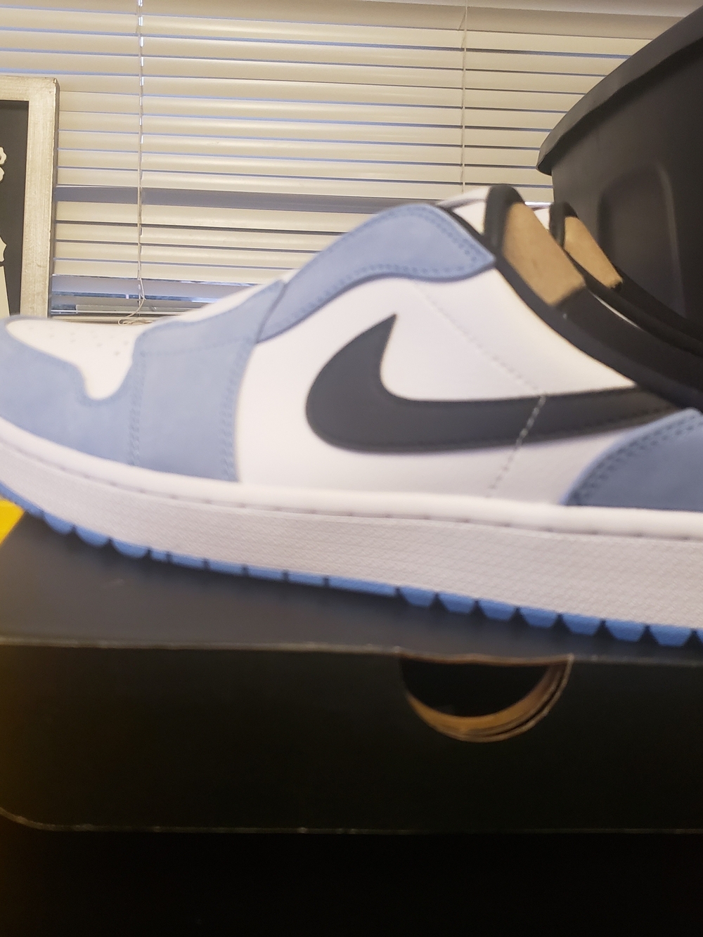Nike Men’s Golf Mule in White, Light Blue and Black